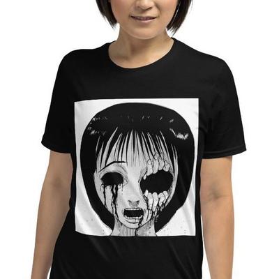 Anime Horror Tomie Creepy Disgusting Scary Short-Sleeve Unisex T-Shirt Mens Womens Tees Top