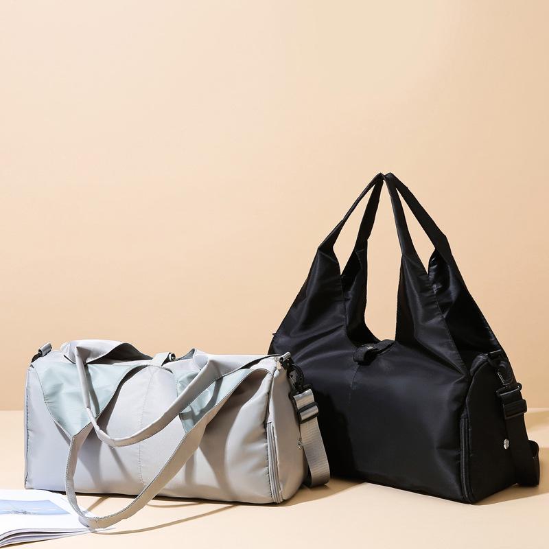 Women's Large Capacity Travel and Gym Bag with Shoe Compartment - Simple Design for Yoga and More