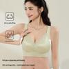 Women's Lace Edge Seamless Satin Bra - Minimizes Large Busts, Push-Up, Summer Thin, No Underwire, Comfortable & Breathable.
