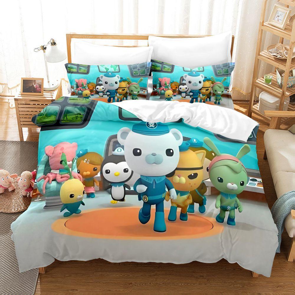Octonauts Bedding Set Single Twin Full Queen King Size Bed Set Aldult Kid Bedroom Duvetcover Sets 3D Print Anime Octonauts