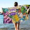 Funny Cute R-Rugrats Beach Towel Colorful Bath Towels for Girl Microfiber Quick Dry Sand Free Beach Yoga Spa Gym Pool