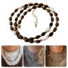 Handmade Pearls Bead Sweater Necklace Artistic Crafted Pearls Bead Sweater Necklace Retro Unisex Neck Jewelry Accessory