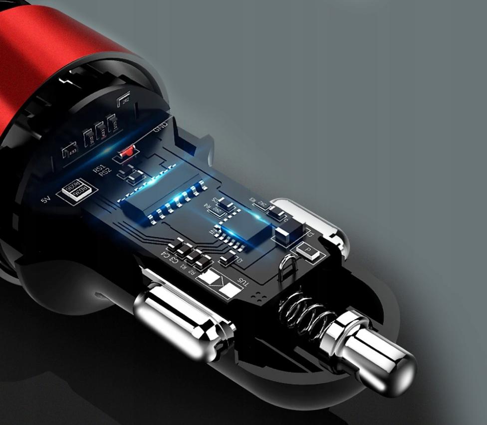 Co2 Car Charger, Qc 3.0 Fast Charging , Alu 3.1A, Black 0055