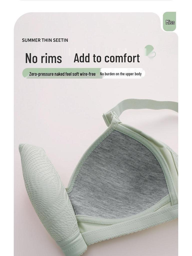 Plus Size No-Magnetic, No-Underwire Push-Up Side Support Anti-Sag Bra