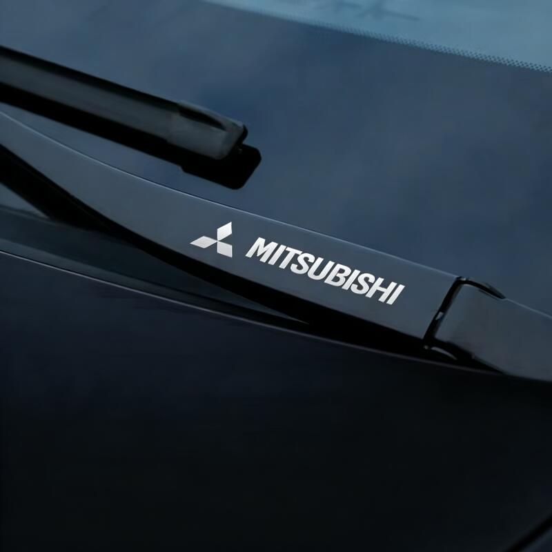 Auto Ruitenwisser Stickers Metalen Embleem Auto Decor Stickers Voor Mitsubishi ASX LANCER OUTLANDER PAJERO Ralliart Auto Accessoires