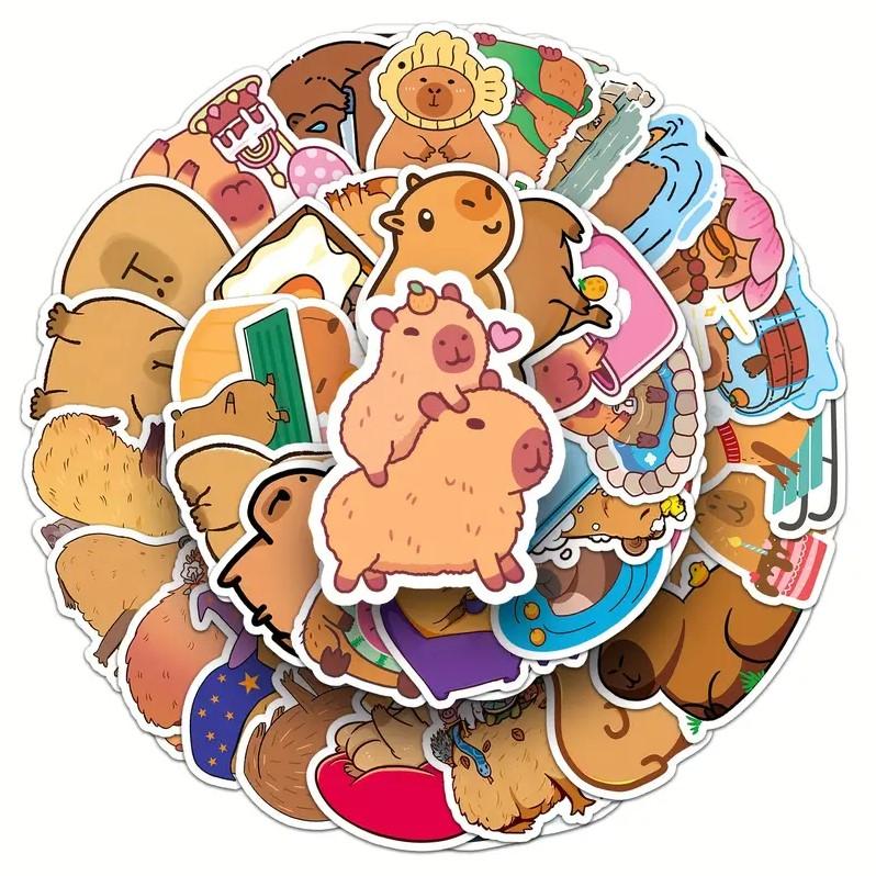 Капибара стикеры наклейки Capybara аксессуары 50 шт