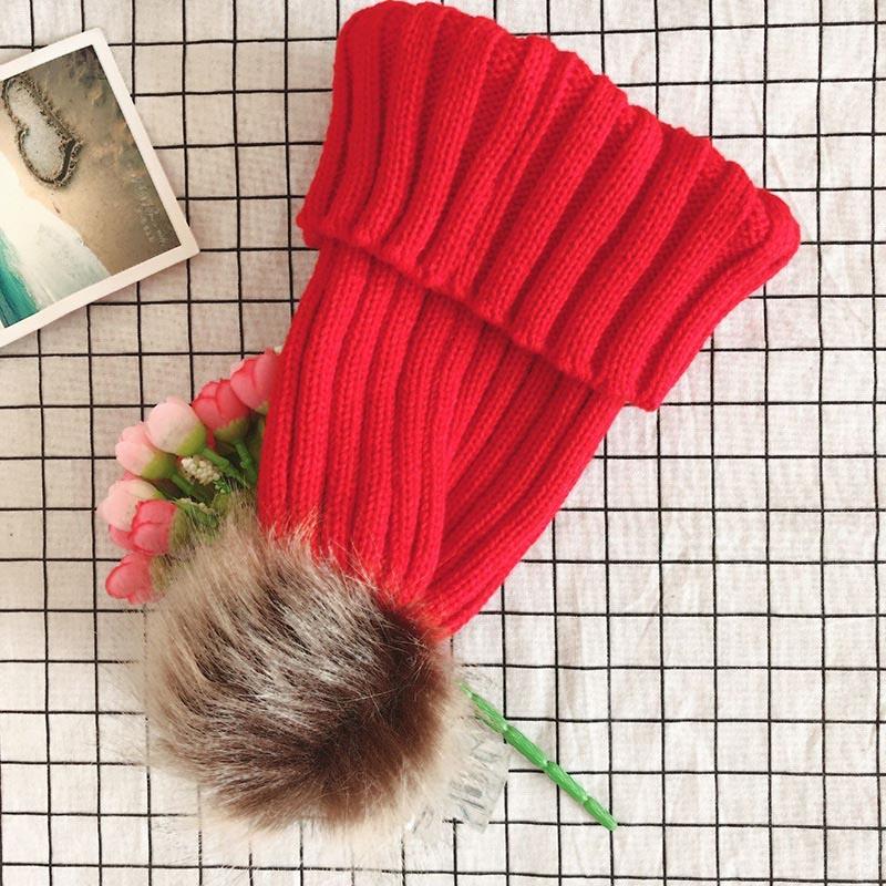 Cozy Womens Winter Hat With Fluffy Pom-pom And Stylish Folded Cuff Design
