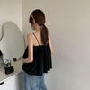 2026 Summer Chic Korean Style Off-the-Shoulder Spaghetti Strap Women's Sleeveless Tank Top