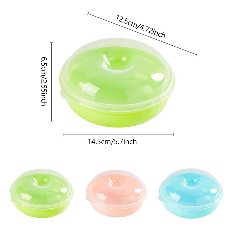 Bread Box Microwavable Transparent Round Shape Food Container Sandwich Toast Box Kids Worker School Breakfast Lunch Bento Box