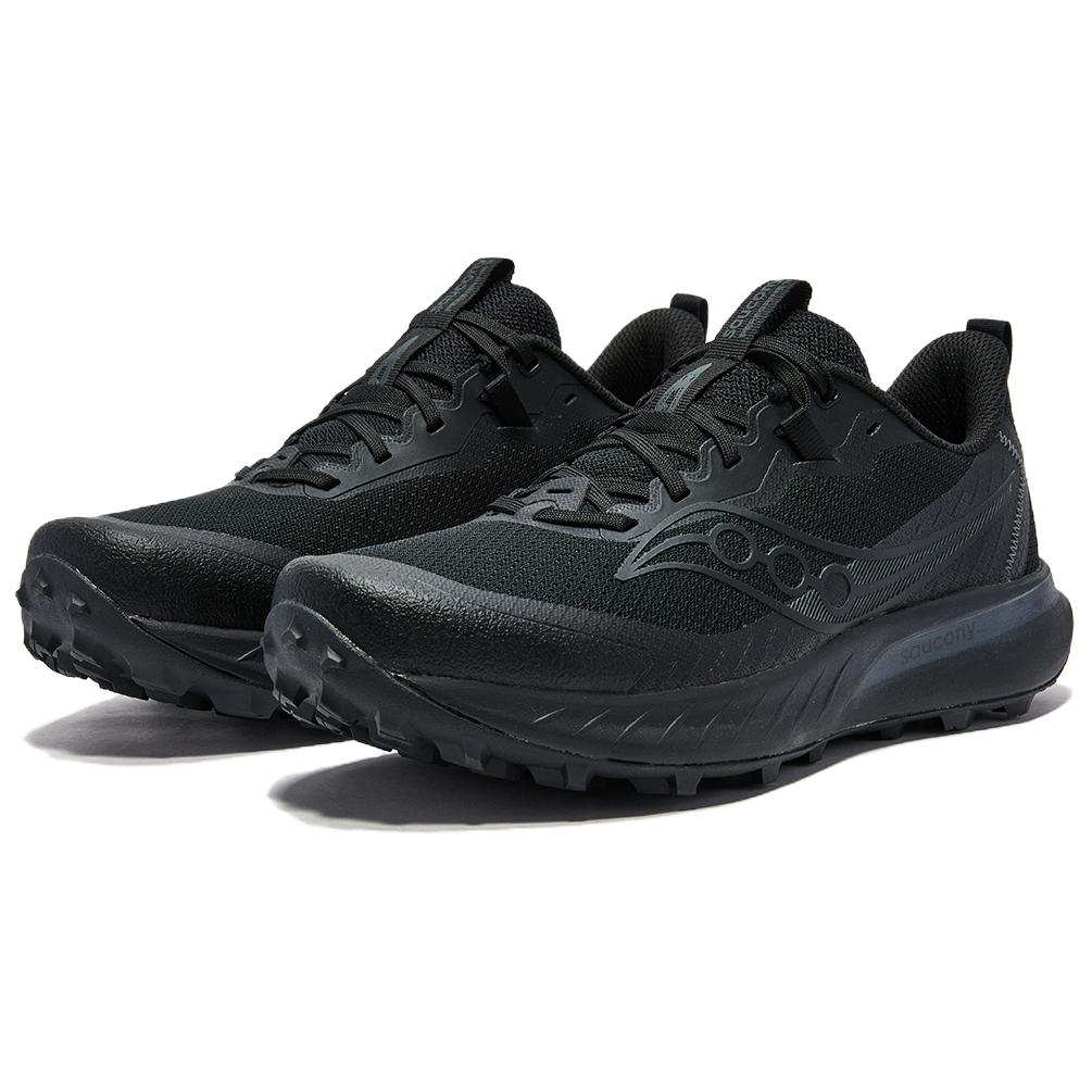 SAUCONY Peregrine 15 Fashion Comfortable Shock Absorption Non-Slip Low-Top Running Shoes Unisex Running Shoes Black S30990-552