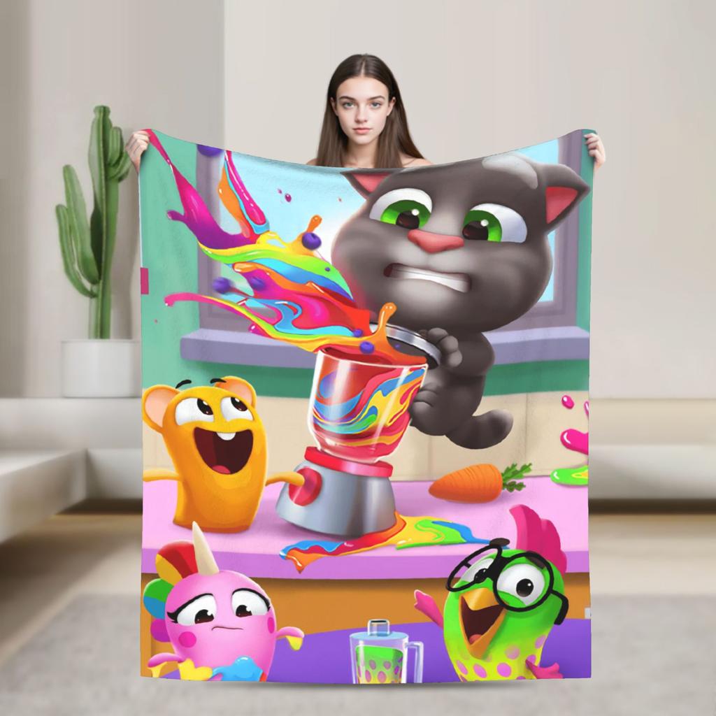 T-Talking T-Tom Und F-Freunde Wurfdecke Für Sofa Flauschige Weiche Plüschdecke 50x60 Zoll Mehrere Größen Tagesdecken Für Alle Jahreszeiten