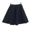 YOKO CHAN Midi Length Flare Skirt 36 Navy Women Used
