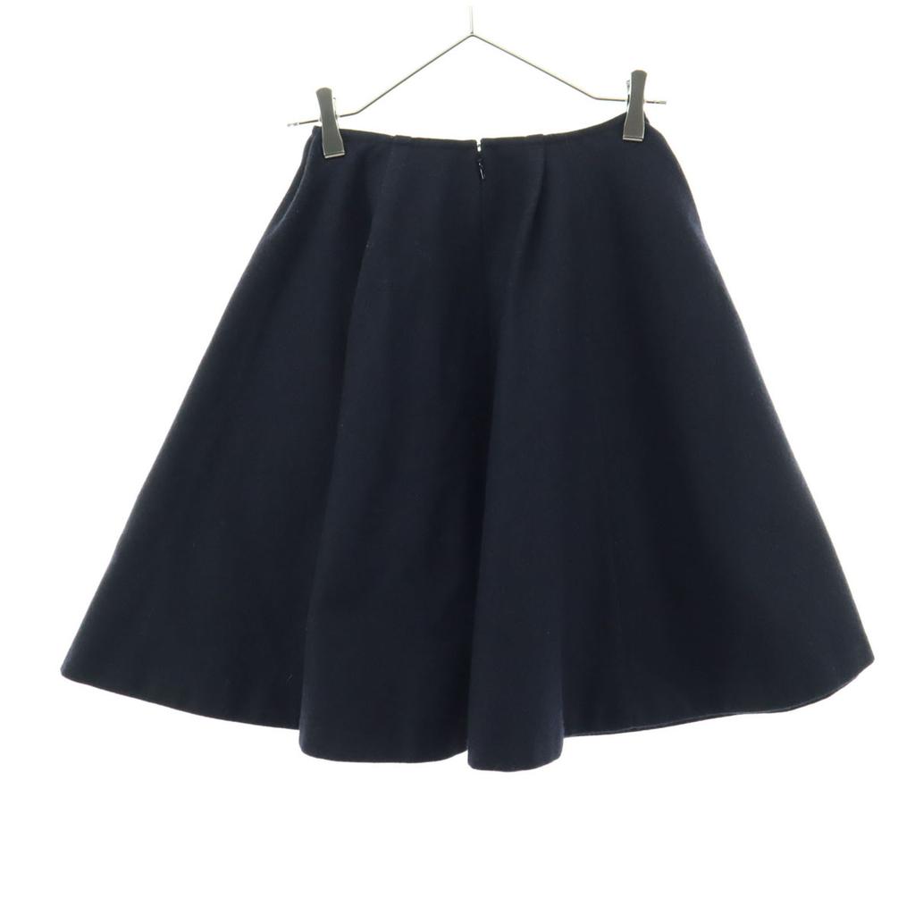 YOKO CHAN Midi length flare skirt 36 Navy Women Used