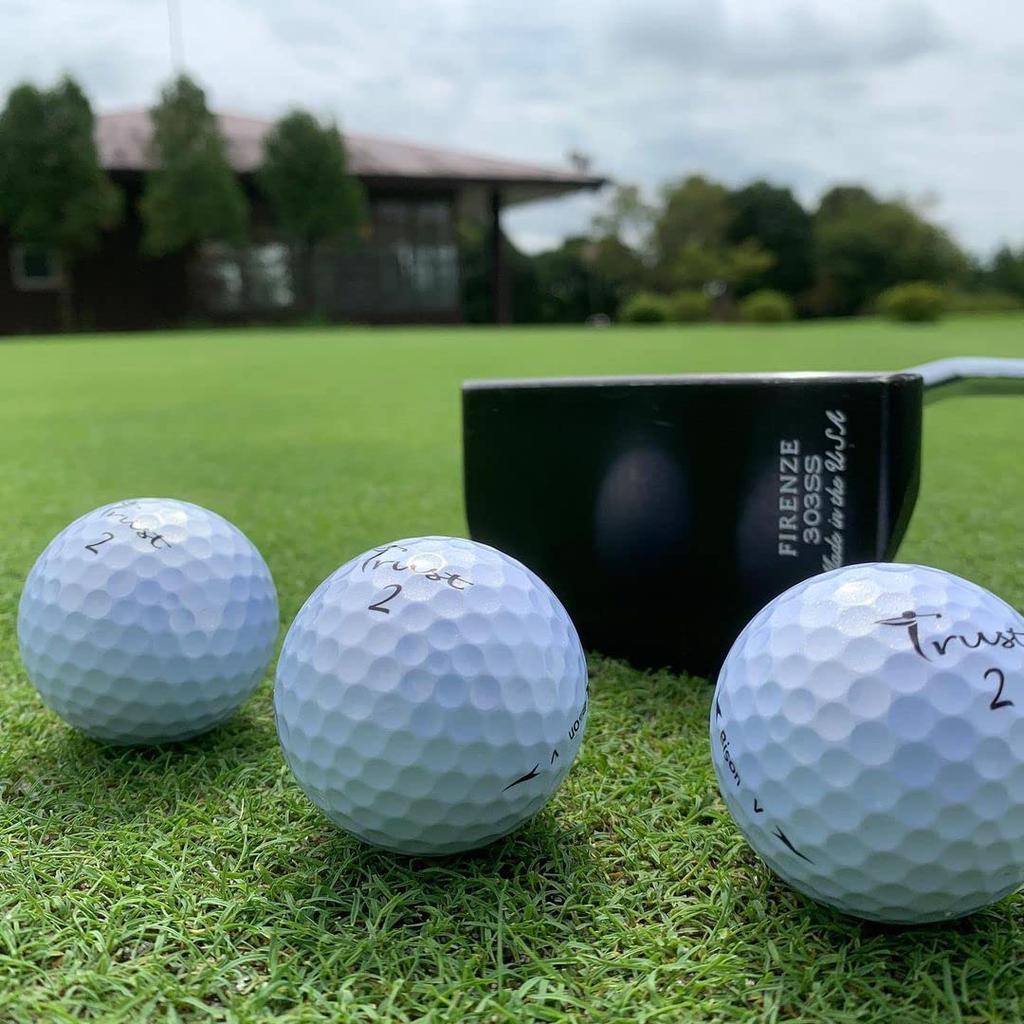 Trust Trust Golf Ball Bison Soft Flying Urethane Cover Reactive Core 4 Dozens White Non-Bending 3-Piece (Tour Series) (48 Pieces)