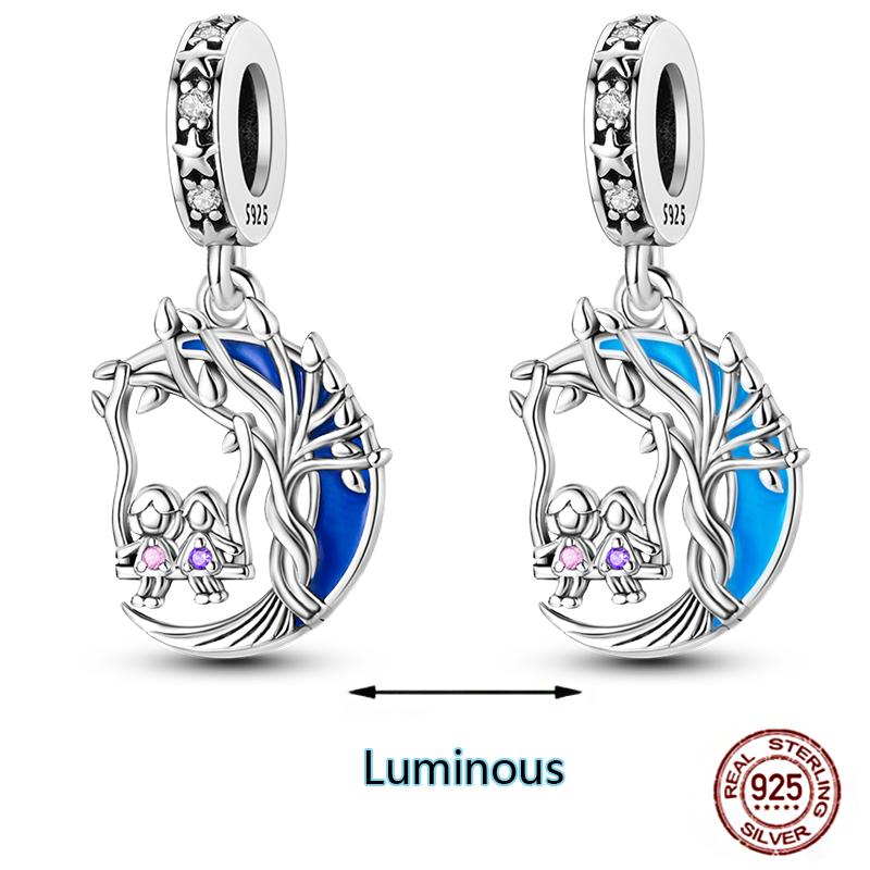 Copper Charms Great Love Mother Family Sister Pink Heart Tulip Cha Beads Fit Original Bracelet Diy Mother'S Day Jewelry Gift