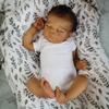 BZDOLL 50cm Asleep Reborn Baby Doll Soft Vinly Limbs Cloth Body Girl Toy 20inch Lifelike Black Light Beige Bebe Doll Kid Lovely Birthday Gift