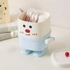 Cartoon Pen Holder Multifunctional Makeup Brush Holder Kitchen Storage Cup Cute Desk Organizer with Lid for Office Home