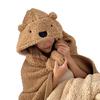 Plaid d'hiver à capuche épais doux en peluche chaud portable pour enfants et adultes
