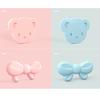 6Pcs Bear Bowknot Shape Kids Nappy Cloth Bib Safety Locking Pins Clip Holder