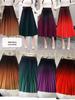 Women's Gradient Pleated Midi Skirt: Classic A-Line Slimming Design for Spring & Summer