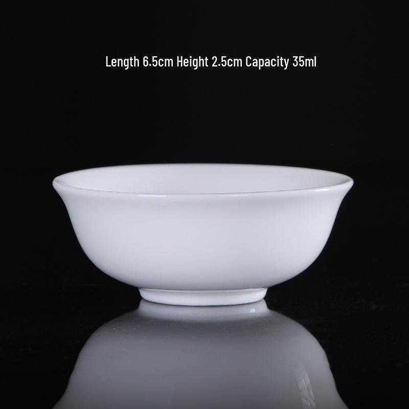 Gongfu Style High-White Porcelain Conical Tea Tasting Cup