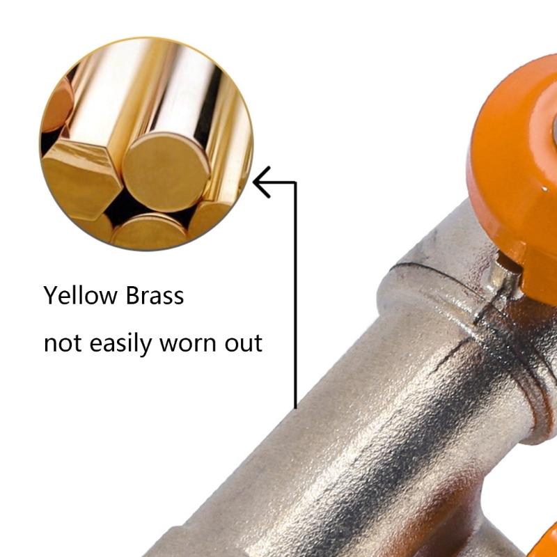 Garden Double Outlet Tap 1/2inch & 3/4inch Valves Double Water Tap Hose Connection Roller Sealing Tape Double Connection