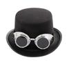 Magician Hat Steampunk Men Hat With Eyeglasses Cosplay Jazz Hat Retro Gothic Hat  Men Women Unisex