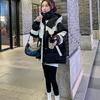 Winter Damen Daunenmantel All Match Parkas Jacke Damen Kapuze Splicing Puffer Oberbekleidung Schwarz Mittel Lang Jacken Damen Locker Warm