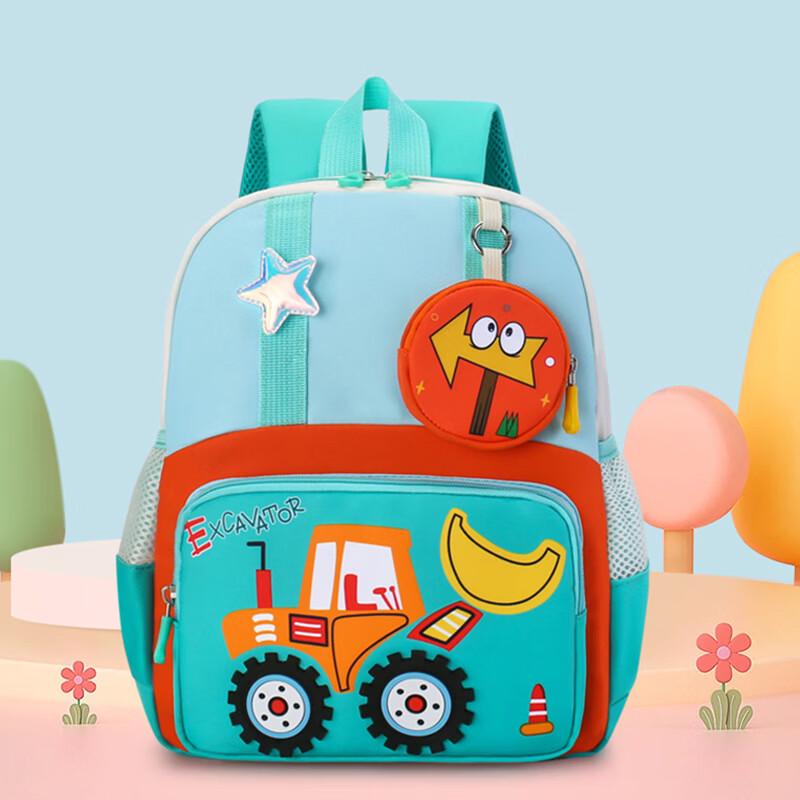 Kids' Cartoon Engineering Vehicle Backpack