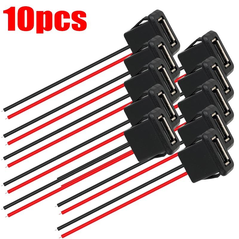 Panel Mount USB 2.0 Female Socket Wire Harness Solder Type USB 2.0 Charging Port Connector for Car Truck Security Camera