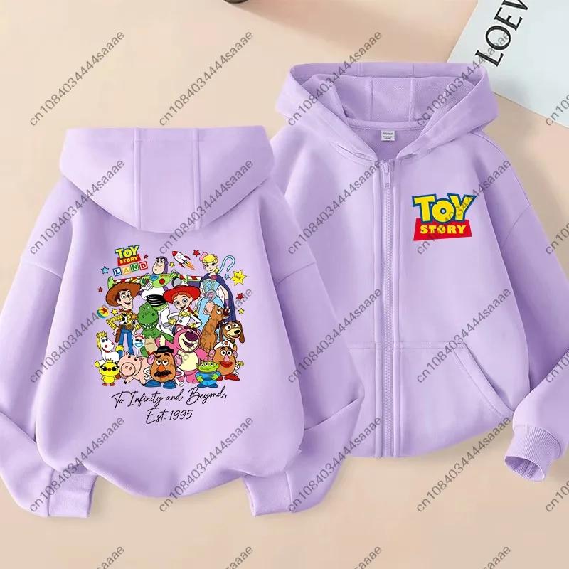 Boys Girls Cartoon Zipper Hooded Jacket Children Outerwear Autumn Grid Print Kids Zip Up Hoodie Front Back Graphic