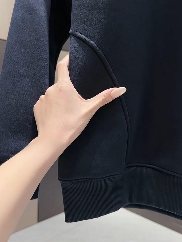 Men's Korean Style Trendy Casual Round Neck Sweatshirt – Loose Fit Long Sleeve Pullover