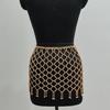 Gold/Silver Body Chain Skirt Elegant Hollow Meshes Body Jewelry Skirt for Women Ideal for Nightclub Wear