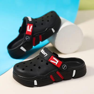 Lässige, bequeme Hausschuhe zum Hineinschlüpfen für Jungen und Mädchen, atmungsaktive, rutschfeste Clogs für das Badezimmer im Innenbereich, für alle Jahreszeiten