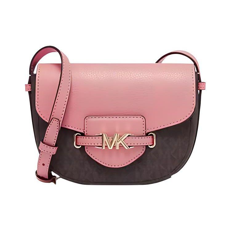

Michael Kors MK Reed Signature Flap Crossbody Bag Women Shoulder Bag Deep-Brown Pink 35F3G6RC1BBROWN/PRIMROSE Basic Set (Bag+Dust Bag)