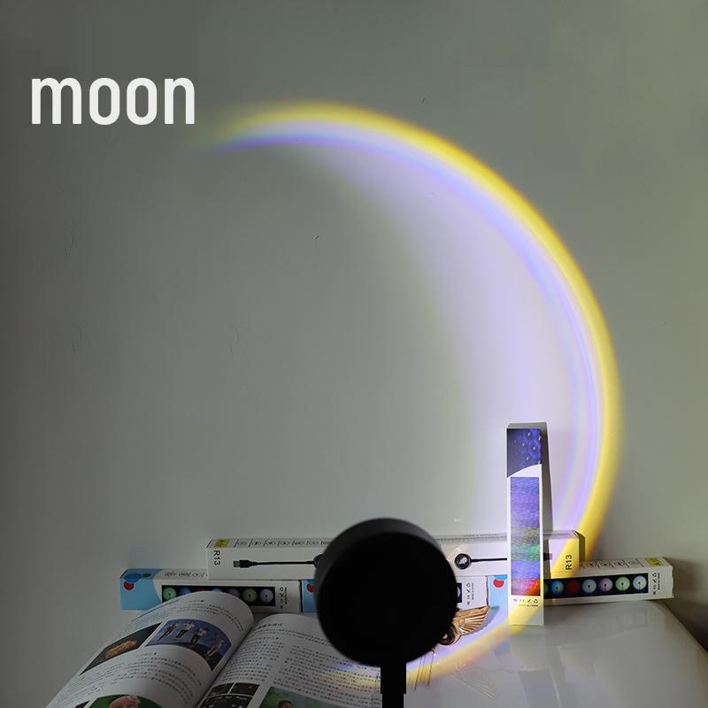 USB Sunset Lamp: Atmosphere & Rainbow Projection Light