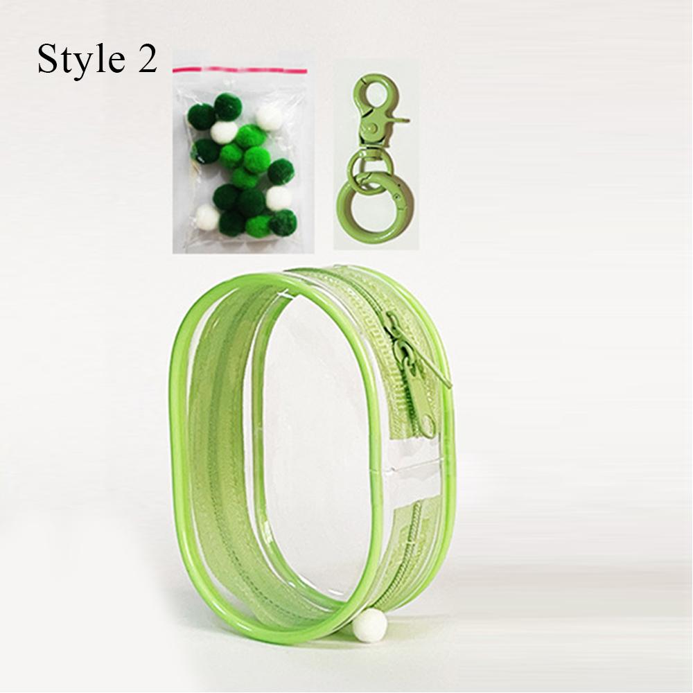 Jewelry Organizer Transparent Storage Box Pouch Mystery Box Plastic Box Cute Doll Bag Organization with Keychain Dustproof Case