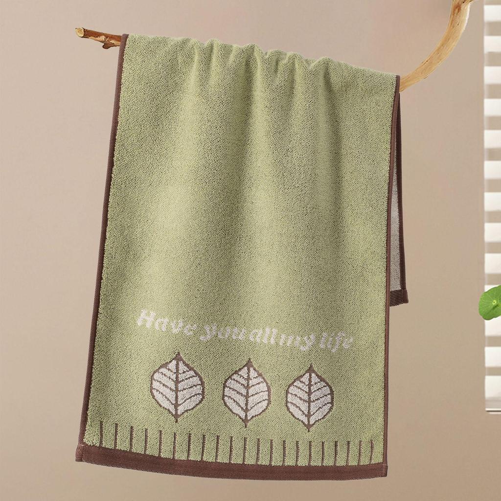 Thick, Absorbent Striped Cotton Face Towel - Soft Yarn-Dyed Design for Adults