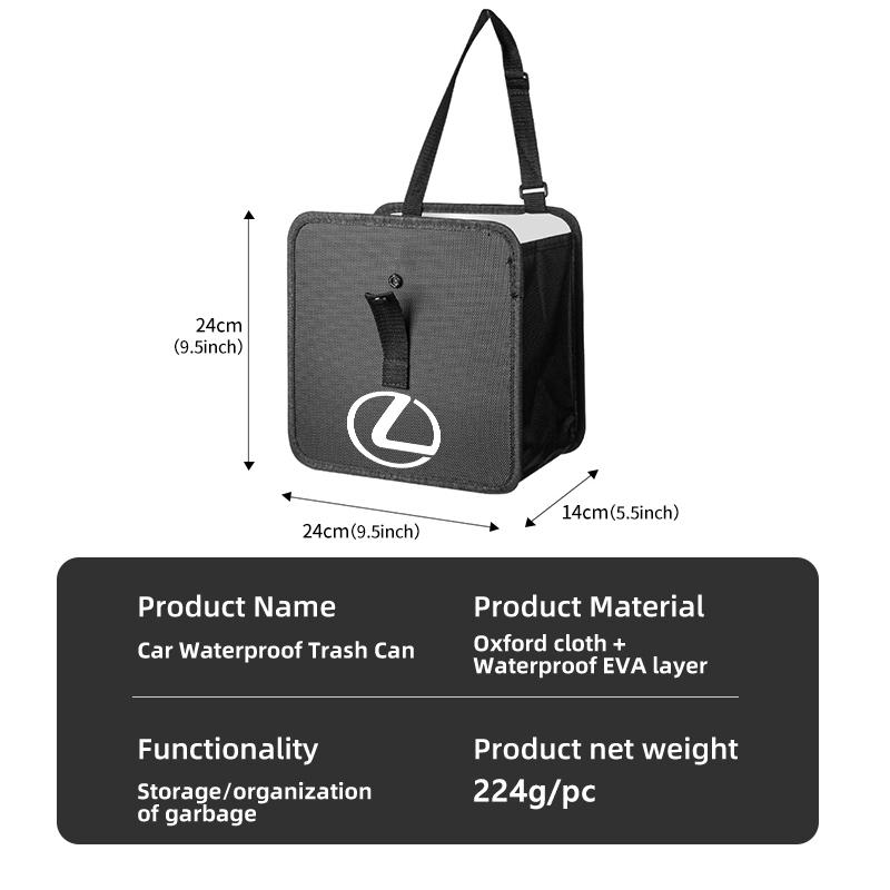 For Lexus PU Leather Car Seat Back Organizer Storage Bag Auto Interior Accessories UX250h RX450h RX300 GX470 CT200h RX400h AEV1
