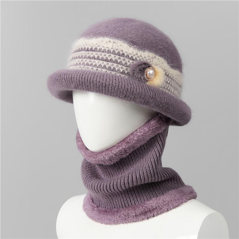 Hat women's winter new mother-in-law hat fleece warm wool hat