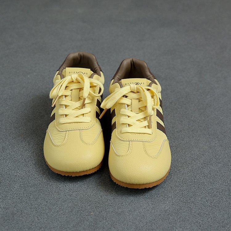 

Real soft leather flat-bottomed German training shoes women s little white shoes casual board shoes Forrest Gump shoes women s mesh breathable 2025 35