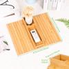 Bamboo Sofa Tray Table Couch Cup Holder Natural Armrest Tray Foldable Sofa Cup Holder Anti-Slip Couch Arm Cup Holder for Cups