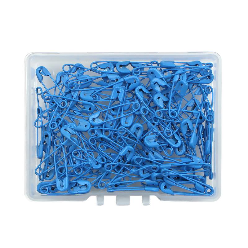 120PCS Mini Safety Pins with Storage Box 19mm Colored Safety Pins for Crafting Sewing Fastening Clip Button for Garment Hang Tag