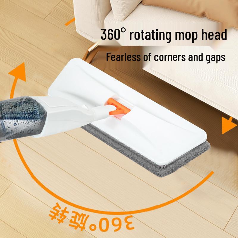 Rotating Spray Mop - Hands-Free Flat Mop for Wet & Dry Cleaning