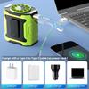 Portable Waist Clip Fan Mini Hanging Neck Fans USB Rechargeable Fans Outdoor Working Camping Waist Fan With Power Bank LED Light