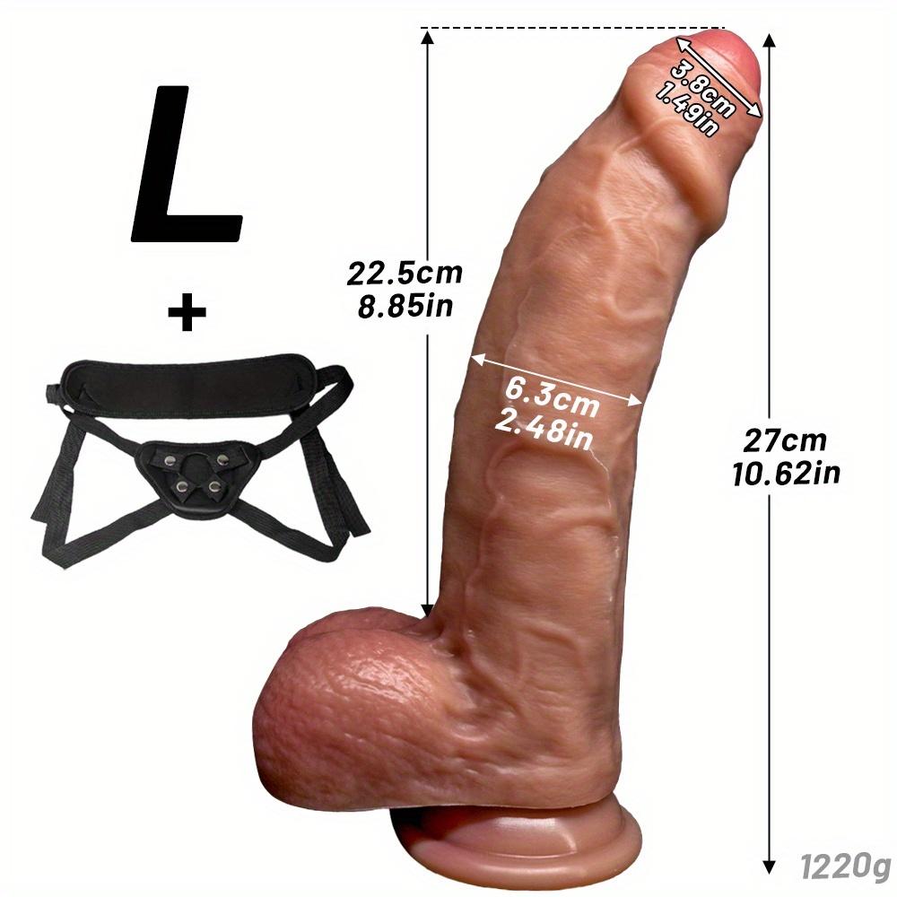 Dildo - Wearable Faux Leather Condom with Suction Cups,Adjustable Size,Realistic Pad,Multiple Options,G-Spot Stimulator for Women & Couples Adult Toy