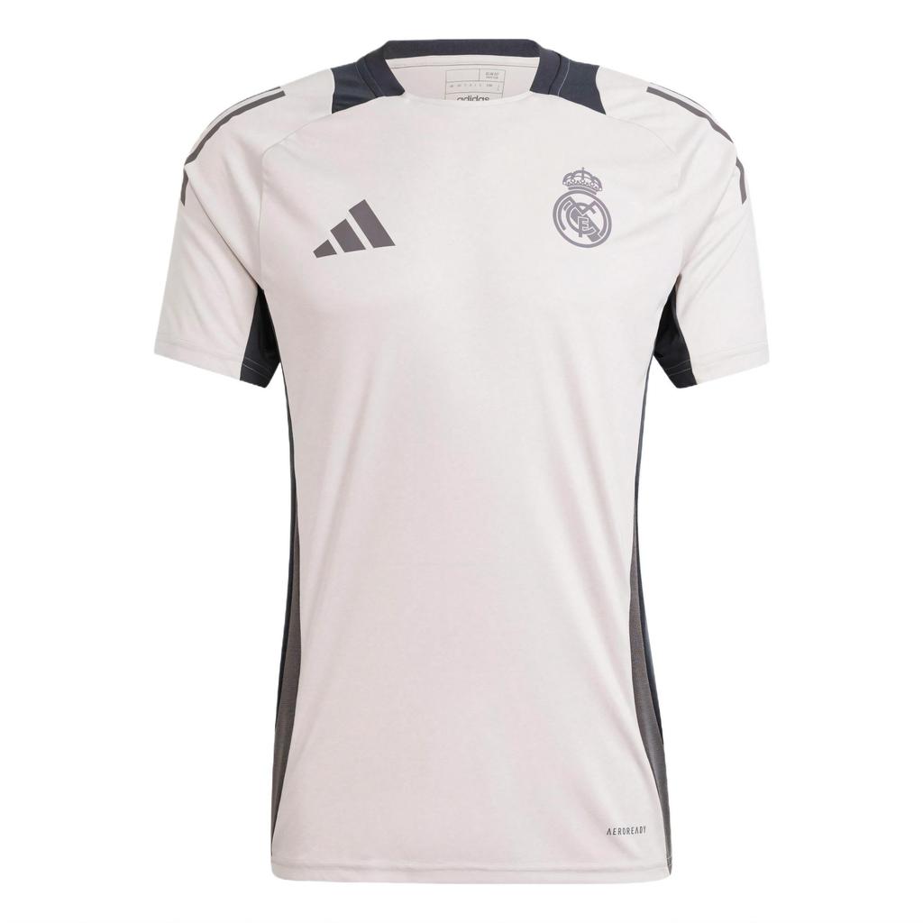 Adidas Real Madrid Tiro 24 Lightweight Breathable Logo Print Short Sleeve Football Shirt Men Tops White IT5134