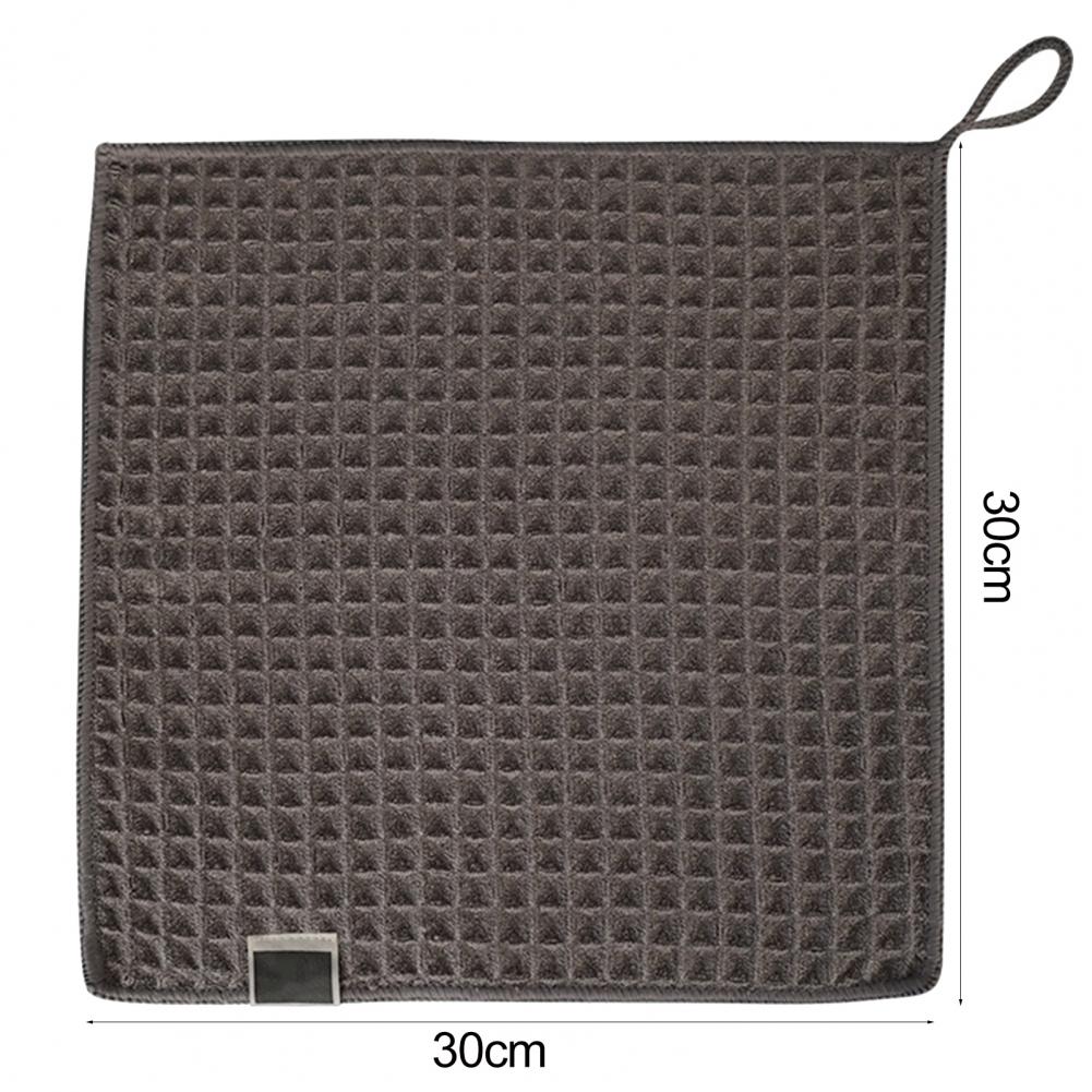 Lanyard Design Cloth Waffle Rag Quick-drying Soft Waffle Rag Towel Set for Home Kitchen Absorbent Dish Cloth Hand for Dinner