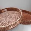 Handwoven Rattan & Bamboo Storage Basket