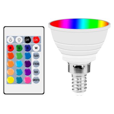 Ampoules LED RGB, 16 couleurs changeantes, 85-265 V, E14, télécommande, projecteur intelligent